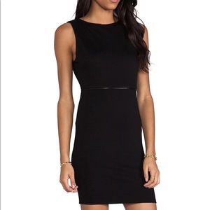 COPY - NWT Alice + Olivia Sleeveless Leather Piped Dress